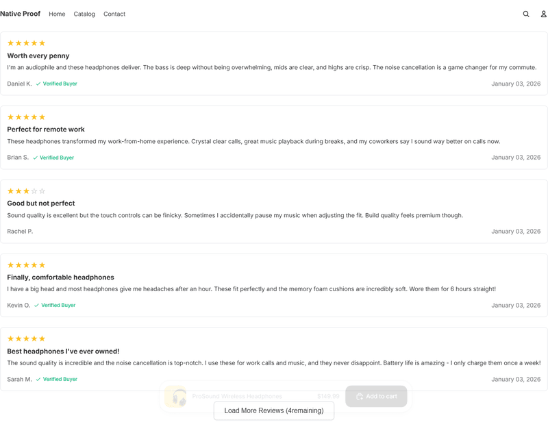 Star rating badge widget showing aggregate rating and review count